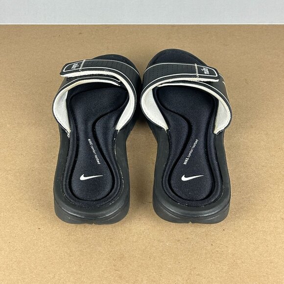 Nike Comfort Footbed Slide Sandals Womens 7 Black White Comfort Sport Padded - Picture 4 of 9